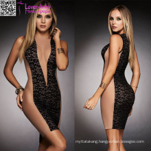 Bold Nude and Black Fashion Dress Mini L28219